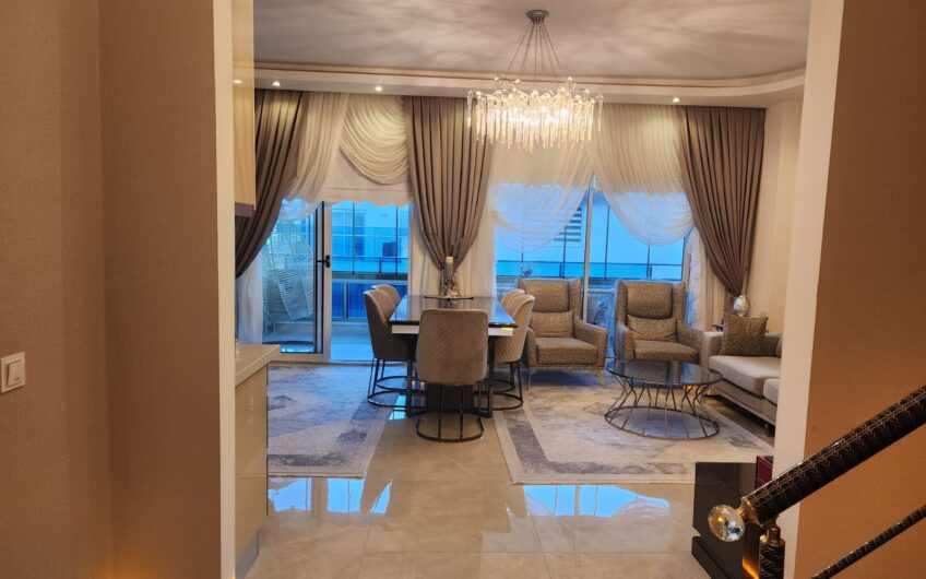 (English) FOR SALE DUBLEX FULL SEA VİEW WİTH FURNUTİRE  CENTRUM OF MAHMUTLAR