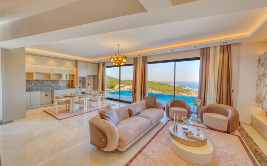 Alanya Kargıcak’ta Özel Havuzlu, Saunalı ve Deniz Manzaralı 4+1 Villa